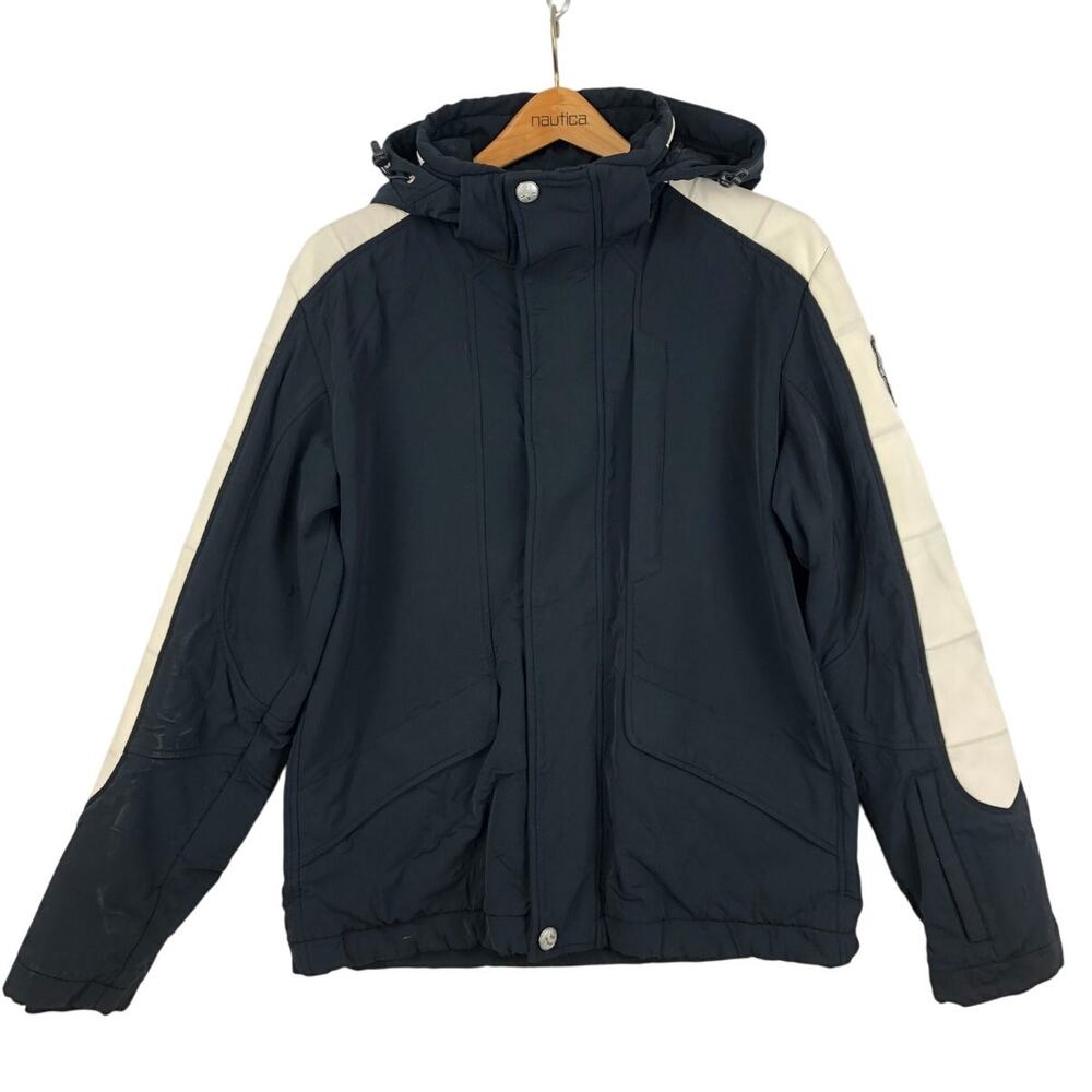 VIST Men's 412 Atlas Ski Jacket SZ LG BLK/White WB-400 Schoeller Fabric GUC